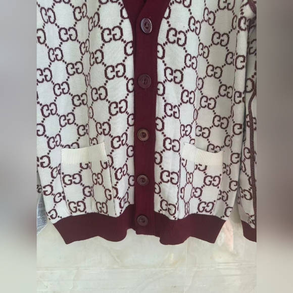 Gucci Reversible Jacquard Wool Cardigan - Picture 9 of 15